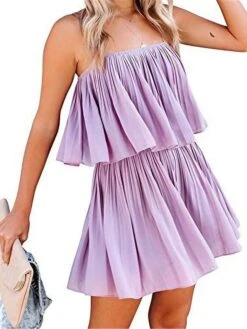 Women's Romper Ruffle Backless Solid Color Square Neck Basic Street Daily Regular Fit Sleeveless Black White Navy Blue S M L Summer