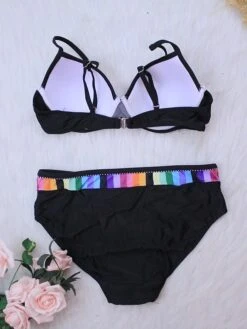 Women's Swimwear Bikini 2 Piece Plus Size Swimsuit 2 Piece Push Up Sexy High Waisted For Big Busts Color Block Black Wine Blue Green Bathing Suits New Beach Wear Chic & Modern 11 Women's Swimwear Bikini 2 Piece Plus Size Swimsuit 2 Piece Push Up Sexy High Waisted For Big Busts Color Block Black Wine Blue Green Bathing Suits New Beach Wear Chic & Modern -Outlet Suit Skirt Fit Store ismgza1631786120153