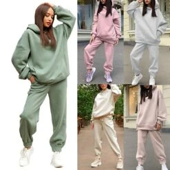 Women's Sweatsuit Activewear Set Yoga Set Winter Pocket Hooded Solid Color Tracksuit Green White Yoga Gym Workout Running Thermal Warm Sport Activewear / Athletic / Athleisure 32 Women's Sweatsuit Activewear Set Yoga Set Winter Pocket Hooded Solid Color Tracksuit Green White Yoga Gym Workout Running Thermal Warm Sport Activewear / Athletic / Athleisure -Outlet Suit Skirt Fit Store iwdjpc1686306121441