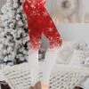 Women's Christmas Leggings Full Length Active Fashion Christmas Daily Wine Purple S XL Fall & Winter