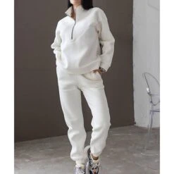 Women's Tracksuit Sweatsuit Zipper Standing Collar Plain Sport Athleisure Clothing Suit Long Sleeve Breathable Moisture Wicking Soft Comfortable Exercise & Fitness Leisure Sports Running Workout