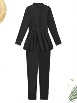 Women's Swimwear Rash Guard Diving Plus Size Swimsuit UV Protection Quick Dry Zipper For Big Busts Solid Color Black High Neck Bathing Suits Sports Holiday Summer / New / Padless 20 Women's Swimwear Rash Guard Diving Plus Size Swimsuit UV Protection Quick Dry Zipper For Big Busts Solid Color Black High Neck Bathing Suits Sports Holiday Summer / New / Padless -Outlet Suit Skirt Fit Store jjymzf1644217283101