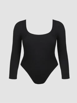 Women's Plus Size Romper Curve Solid Color Square Neck Bodycon Office Work Regular Fit Long Sleeve Black White XL XXL 3XL Fall 9 Women's Plus Size Romper Curve Solid Color Square Neck Bodycon Office Work Regular Fit Long Sleeve Black White XL XXL 3XL Fall -Outlet Suit Skirt Fit Store jlitqr1694510073039