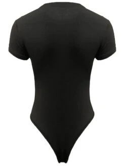 Women's Bodysuit High Waist Solid Color Crew Neck Streetwear Daily Going Out Regular Fit Short Sleeve Black White Pink S M L Summer -Outlet Suit Skirt Fit Store jnzciu1692615963246