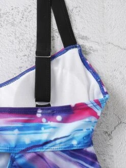 Women's Swimwear Swim Dress 2 Piece Plus Size Swimsuit High Waist Slim For Big Busts Print Rainbow Tie Dye Black Blue Color Purple Green Padded Strap Bathing Suits Online Canada Sexy High-Waisted -Outlet Suit Skirt Fit Store jzrtyq1644216028186