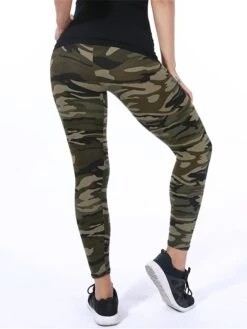 Women's Camouflage Leggings Full Length Active Fashion Outdoor Daily White And Green Camouflageyellow And Green One-Size Fall Winter -Outlet Suit Skirt Fit Store jzzqfe1696315849900