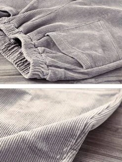 Women‘s Baggy Harem Corduroy Pants Full Length Micro-elastic Fashion Streetwear Outdoor Causal Plush - Black Corduroy Plush - Gray XXL Catties XL Catties -Outlet Suit Skirt Fit Store kaqpxp1692240887228