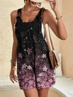 Jumpsuits For Women Summer Overall Print Floral Square Neck Streetwear Daily Vacation Casual Regular Fit Sleeveless Wine Red Royal Blue S M L 30 Jumpsuits For Women Summer Overall Print Floral Square Neck Streetwear Daily Vacation Casual Regular Fit Sleeveless Wine Red Royal Blue S M L -Outlet Suit Skirt Fit Store kgdjci1683106434417