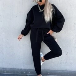 Women's Tracksuit Sweatsuit 2 Piece Casual Winter Long Sleeve Breathable Quick Dry Moisture Wicking Gym Workout Running Jogging Sportswear Activewear Solid Colored Black Pink Green -Outlet Suit Skirt Fit Store kjkhfd1693391011864