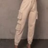 Women‘s Cargo Khaki Pants Trousers Full Length Cotton Micro-elastic High Waist Fashion Streetwear Street Daily Apple Green Black S M Fall Winter