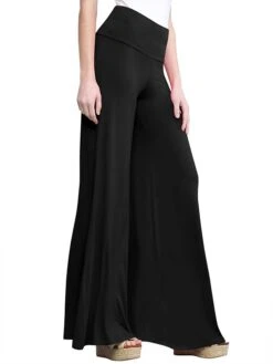 Women's Basic Essential Yoga Culottes Wide Leg Palazzo Slacks Wide Leg Full Length Pants Sports Outdoor Daily Stretchy Solid Color High Waist Slim Sapphire Wine Pink Green White S M L XL XXL -Outlet Suit Skirt Fit Store krqdml1644474035891