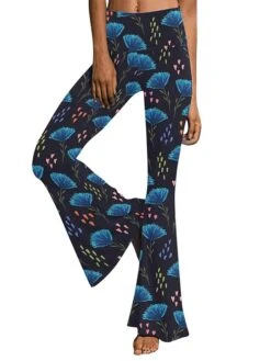 Women's Flare Leggings Full Length Active Fashion Street Daily Robin's Egg Blue Black S M Fall Winter