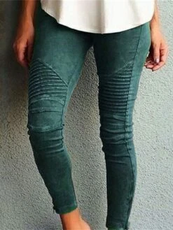 Women's Skinny Slim Pants Trousers Full Length Fashion Streetwear Outdoor Street Claret ArmyGreen S M Fall Winter -Outlet Suit Skirt Fit Store lozzao1697766227209