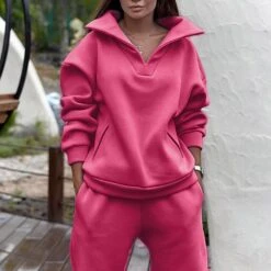 Women's Tracksuit Sweatsuit Mesh 2 Piece Casual Long Sleeve Cotton Breathable Quick Dry Moisture Wicking Gym Workout Running Jogging Sportswear Activewear Solid Colored Pink Green Khaki