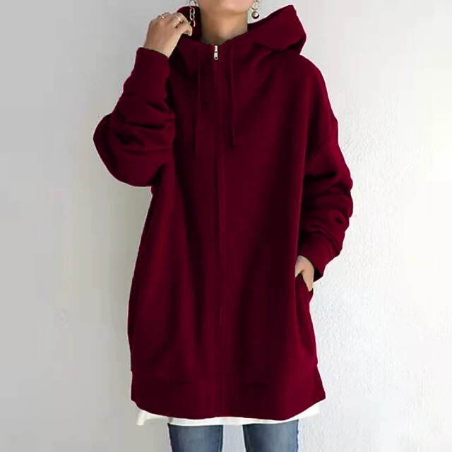 Women's Hoodie Full Zip Hoodie Solid Color Sport Athleisure Shirt Long Sleeve Breathable Soft Comfortable Everyday Use Street Casual Athleisure Daily Outdoor / Winter 9 Women's Hoodie Full Zip Hoodie Solid Color Sport Athleisure Shirt Long Sleeve Breathable Soft Comfortable Everyday Use Street Casual Athleisure Daily Outdoor / Winter - Image 9