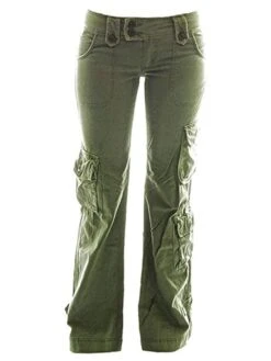 Women‘s Cargo Khaki parachute Pants Trousers Baggy Full Length Baggy Micro-elastic Mid Waist Fashion Streetwear Casual Daily Wear Black Khaki S M Fall & Winter 11 Women‘s Cargo Khaki parachute Pants Trousers Baggy Full Length Baggy Micro-elastic Mid Waist Fashion Streetwear Casual Daily Wear Black Khaki S M Fall & Winter -Outlet Suit Skirt Fit Store lvvydi1692257380017