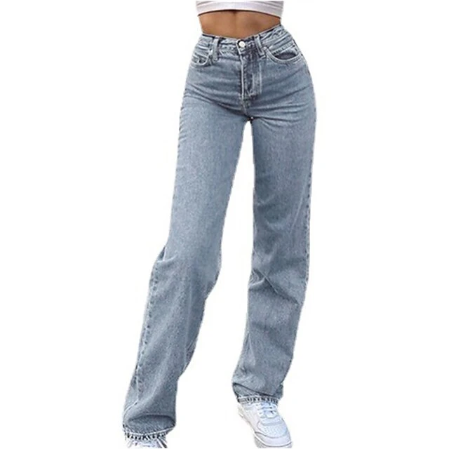 Women's Straight Leg Jeans Butterfly Printed Classic Modern Regular Spring &Fall Light Blue 5 Women's Straight Leg Jeans Butterfly Printed Classic Modern Regular Spring &Fall Light Blue - Image 5