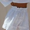 Women's Wide Leg Shorts Faux Linen White Red Blue Fashion Casual Daily Wide Leg Short Comfort Plain S M L XL 2XL