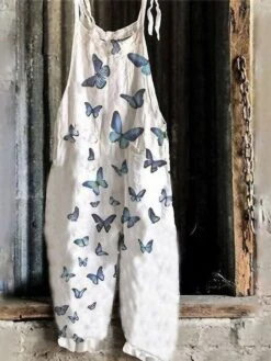 Women's Jumpsuits Casual Summer Print Floral Crew Neck Streetwear Daily Traveling Wide Leg Regular Fit Sleeveless Blue Purple Pink S M L Spring