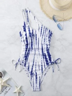 Women's Swimwear One Piece Normal Swimsuit Printing One Shoulder Tie Dye Black Blue Green Rose Red Bodysuit Bathing Suits Sports Beach Wear Summer 34 Women's Swimwear One Piece Normal Swimsuit Printing One Shoulder Tie Dye Black Blue Green Rose Red Bodysuit Bathing Suits Sports Beach Wear Summer -Outlet Suit Skirt Fit Store obguxo1689246565479