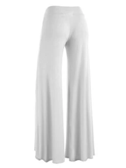 Women's Basic Essential Yoga Culottes Wide Leg Palazzo Slacks Wide Leg Full Length Pants Sports Outdoor Daily Stretchy Solid Color High Waist Slim Sapphire Wine Pink Green White S M L XL XXL -Outlet Suit Skirt Fit Store odzwho1643186665036