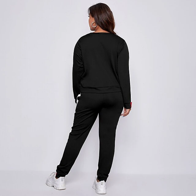 Women's Tracksuit Sweatsuit Patchwork 2 Piece Street Winter Long Sleeve Breathable Lightweight Soft Fitness Gym Workout Running Sportswear Activewear Color Block Black Army Green Burgundy 4 Women's Tracksuit Sweatsuit Patchwork 2 Piece Street Winter Long Sleeve Breathable Lightweight Soft Fitness Gym Workout Running Sportswear Activewear Color Block Black Army Green Burgundy - Image 4