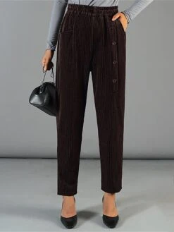 Women's Fleece Pants Pants Trousers Harem Pants Wine Black Coffee Fashion Streetwear Daily Daily Wear Vacation Pocket Full Length Breathability Plain XL 2XL 3XL 4XL 5XL 16 Women's Fleece Pants Pants Trousers Harem Pants Wine Black Coffee Fashion Streetwear Daily Daily Wear Vacation Pocket Full Length Breathability Plain XL 2XL 3XL 4XL 5XL -Outlet Suit Skirt Fit Store ohdzjc1691644719938