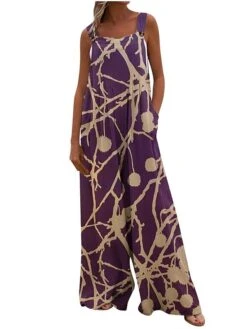 Women's Jumpsuit Animal Square Neck Holiday Traveling Vacation Regular Fit Sleeveless Sleeveless 34 1 2 S M L Summer -Outlet Suit Skirt Fit Store pcmglo1681621500695