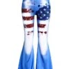Women's American Flag Flare Leggings Faux Denim Full Length Faux Denim Micro-elastic High Waist Fashion Streetwear Street Daily Robin's Egg Blue S M Fall Winter