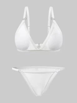 Women's Swimwear Bikini 2 Piece Normal Swimsuit Lace Up Slim Sexy Solid Color Black White Yellow Orange Bathing Suits Sexy Sports Beach Wear -Outlet Suit Skirt Fit Store pkgcqf1653474531363