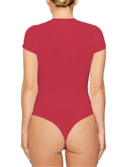 Women's Bodysuit High Waist Solid Color Crew Neck Streetwear Daily Going Out Regular Fit Short Sleeve Black White Pink S M L Summer -Outlet Suit Skirt Fit Store qgrgtd1692615965214