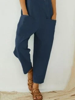 Jumpsuits For Women Summer Overall Bib Utility Patch Pocket Print Floral U Neck Streetwear Street Daily Regular Fit Sleeveless Army Green Blue S M L -Outlet Suit Skirt Fit Store qktuwx1678258928841