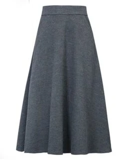 Women's Skirt Long Skirt Midi Wine Black Dark Gray Skirts Fall & Winter Ruched Fashion Casual Street Daily S M L -Outlet Suit Skirt Fit Store qpjkuo1696737250394