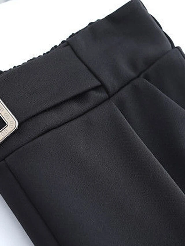 Women‘s Skinny Dress Pants Trousers Black Fashion Streetwear Street Casual Vacation Pocket Full Length Breathable Plain L XL 2XL 3XL 4XL 2 Women‘s Skinny Dress Pants Trousers Black Fashion Streetwear Street Casual Vacation Pocket Full Length Breathable Plain L XL 2XL 3XL 4XL - Image 2