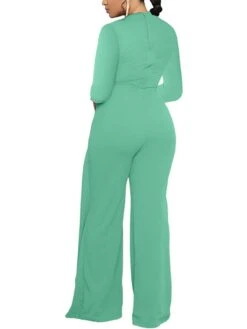 Women‘s Jumpsuit High Waist Solid Color Round Neck Pink Fall Winter Streetwear Wedding Street Regular Fit Long Sleeve Black Fuchsia S M L -Outlet Suit Skirt Fit Store rdsqbf1663731278292