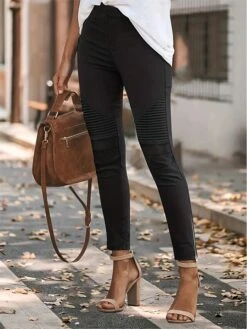 Women‘s Skinny Slim Dress Khaki Pants Solid Ruched Dress Trousers Full Length Fashion Streetwear Street Daily Army Green Wine S M Fall Winter 10 Women‘s Skinny Slim Dress Khaki Pants Solid Ruched Dress Trousers Full Length Fashion Streetwear Street Daily Army Green Wine S M Fall Winter -Outlet Suit Skirt Fit Store rifian1693466751957