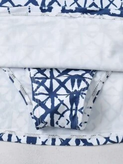 Women's Swimwear Tankini Swim Dress Normal Swimsuit 3-Piece Modest Swimwear Open Back Slim Printing Blue Scoop Neck Bathing Suits Sports Vacation Party -Outlet Suit Skirt Fit Store rxoega1644213440292