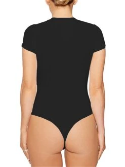 Women's Bodysuit High Waist Solid Color Crew Neck Streetwear Daily Going Out Regular Fit Short Sleeve Black White Pink S M L Summer -Outlet Suit Skirt Fit Store sjpjjh1692615961254