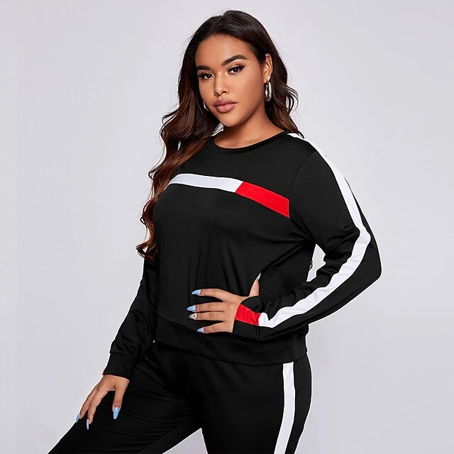 Women's Tracksuit Sweatsuit Patchwork 2 Piece Street Winter Long Sleeve Breathable Lightweight Soft Fitness Gym Workout Running Sportswear Activewear Color Block Black Army Green Burgundy 5 Women's Tracksuit Sweatsuit Patchwork 2 Piece Street Winter Long Sleeve Breathable Lightweight Soft Fitness Gym Workout Running Sportswear Activewear Color Block Black Army Green Burgundy - Image 5
