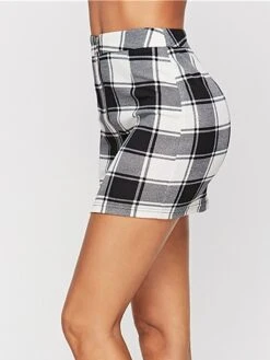 Women's Skirt Bodycon Plaid Skirt Mini Black Red Skirts Winter Print High Waist Fashion Sexy Casual Christmas Street Xmas S M L -Outlet Suit Skirt Fit Store srnerz1695351135859