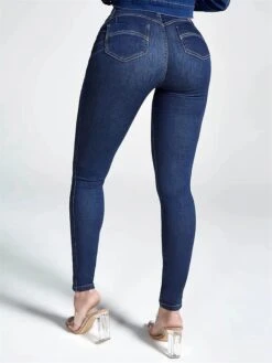 Women's Jeans Slim Pants Trousers Full Length Cotton Denim High Elasticity High Waist Fashion Streetwear Street Daily Dark Blue LightBlue S M Fall Winter 36 Women's Jeans Slim Pants Trousers Full Length Cotton Denim High Elasticity High Waist Fashion Streetwear Street Daily Dark Blue LightBlue S M Fall Winter -Outlet Suit Skirt Fit Store syefeq1693903660149