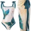 Women's Swimwear One Piece Beach Bottom Normal Swimsuit 2 Piece Printing Butterfly Blue Bodysuit Bathing Suits Sports Beach Wear Summer