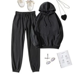 Women's Tracksuit Sweatsuit 2 Piece Casual Long Sleeve Breathable Quick Dry Moisture Wicking Gym Workout Running Jogging Sportswear Activewear Solid Colored Dark Grey Violet Black -Outlet Suit Skirt Fit Store tspdug1691548108155