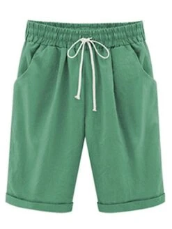 Women's Slacks Sunday Shorts Cotton Blend Light Blue Pink ArmyGreen Mid Waist Vacation Casual Work Beach Pocket Micro-elastic Knee Length Lightweight Solid Color S M L XL 2XL / Loose Fit 26 Women's Slacks Sunday Shorts Cotton Blend Light Blue Pink ArmyGreen Mid Waist Vacation Casual Work Beach Pocket Micro-elastic Knee Length Lightweight Solid Color S M L XL 2XL / Loose Fit -Outlet Suit Skirt Fit Store txjmwp1623122212985