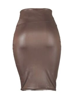 Women's Skirt Bodycon Maxi Faux Leather Black Red Blue Coffee Skirts Fall & Winter Ruched Fashion Elegant Street Daily S M L -Outlet Suit Skirt Fit Store uamlgq1664353399451