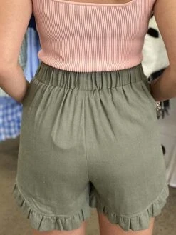 Women's Shorts Black Green Beige Fashion Casual Daily Ruffle Side Pockets Short Comfort Plain S M L XL 2XL 11 Women's Shorts Black Green Beige Fashion Casual Daily Ruffle Side Pockets Short Comfort Plain S M L XL 2XL -Outlet Suit Skirt Fit Store ujraum1684310639749
