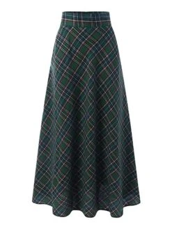 Women's SkirtPlaid Skirt MaxiRed Dark Green Skirts Winter Pocket Print High Waist Fashion Casual Christmas Street M L XL 9 Women's SkirtPlaid Skirt MaxiRed Dark Green Skirts Winter Pocket Print High Waist Fashion Casual Christmas Street M L XL -Outlet Suit Skirt Fit Store uprooo1694742663388