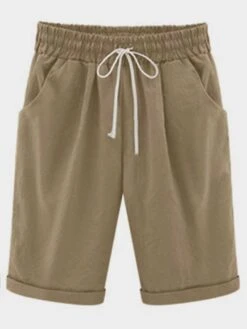 Women's Slacks Sunday Shorts Cotton Blend Light Blue Pink ArmyGreen Mid Waist Vacation Casual Work Beach Pocket Micro-elastic Knee Length Lightweight Solid Color S M L XL 2XL / Loose Fit 30 Women's Slacks Sunday Shorts Cotton Blend Light Blue Pink ArmyGreen Mid Waist Vacation Casual Work Beach Pocket Micro-elastic Knee Length Lightweight Solid Color S M L XL 2XL / Loose Fit -Outlet Suit Skirt Fit Store upsujk1697189158213