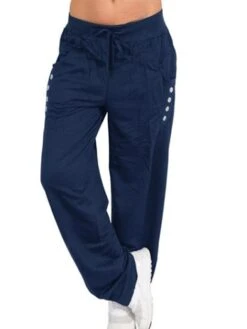 Women's Cargo Pants Sweatpants Pants Trousers Full Length Side Pockets Micro-elastic Mid Waist Casual / Sporty Athleisure Casual Weekend Black Navy Blue S M Summer Spring &Fall 15 Women's Cargo Pants Sweatpants Pants Trousers Full Length Side Pockets Micro-elastic Mid Waist Casual / Sporty Athleisure Casual Weekend Black Navy Blue S M Summer Spring &Fall -Outlet Suit Skirt Fit Store utizse1661760985810