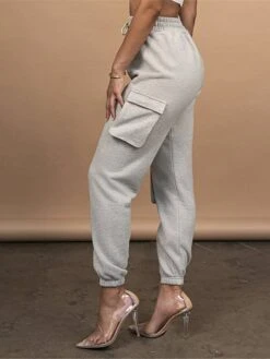 Women‘s Cargo Khaki Pants Trousers Full Length Cotton Micro-elastic High Waist Fashion Streetwear Street Daily Apple Green Black S M Fall Winter -Outlet Suit Skirt Fit Store uvehog1693811766072